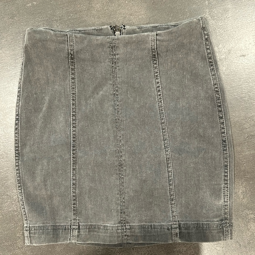Free People Grey Mini Skirt